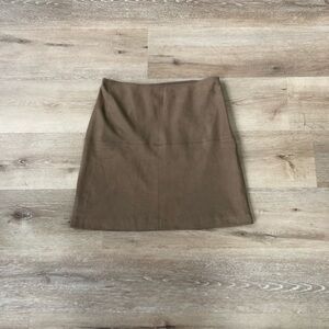 Kenar Brown Suede-Like Skirt, Size 4